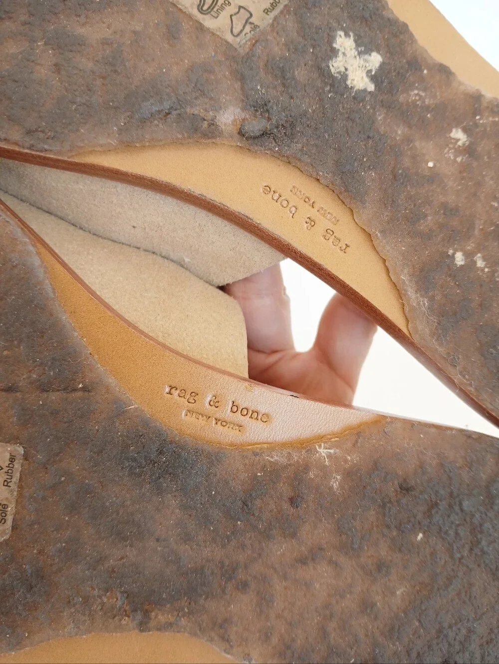 Rag & Bone Beau Leather Slide Sandals Size 39